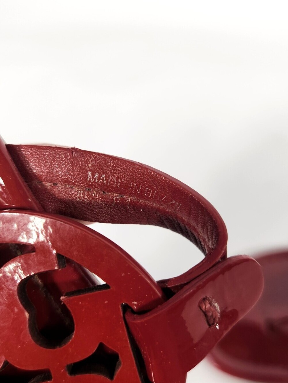 Tory Burch Miller Patent Red Sandals - Picture 5 of 7
